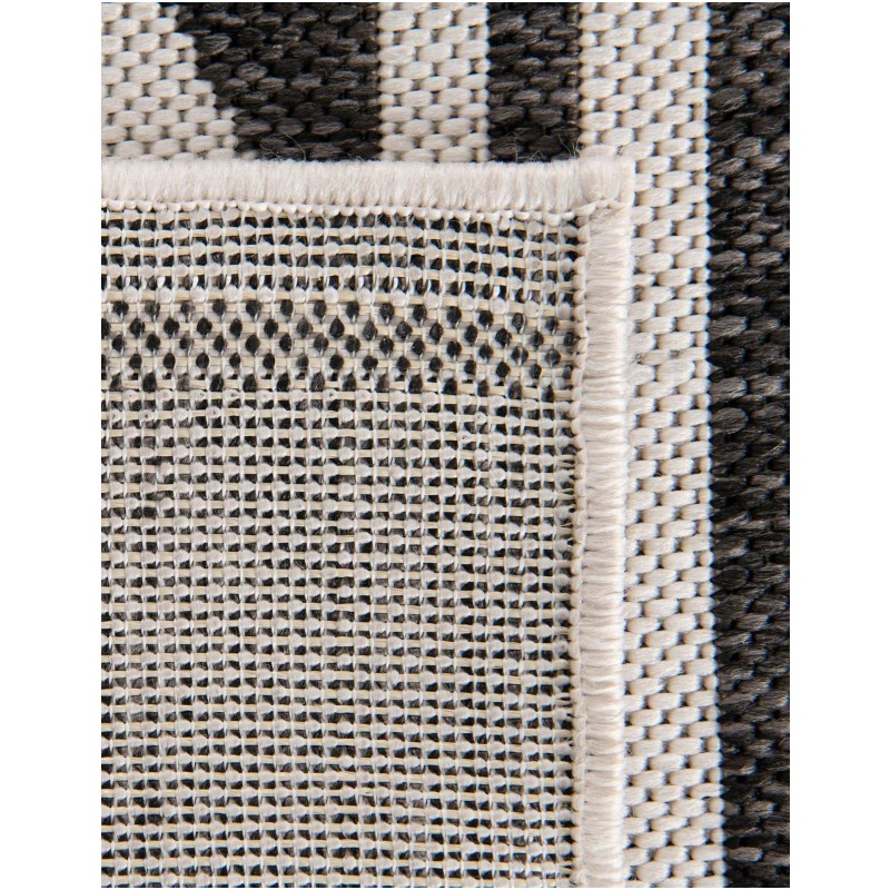 Tapete Moderno Exterior Blanco y Negro de Arcos