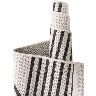 Tapete Moderno Exterior Blanco y Negro de Arcos