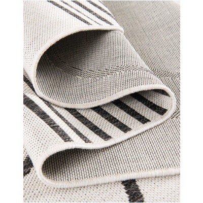 Tapete Moderno Exterior Blanco y Negro de Arcos