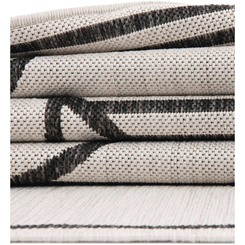 Tapete Moderno Exterior Blanco y Negro de Arcos