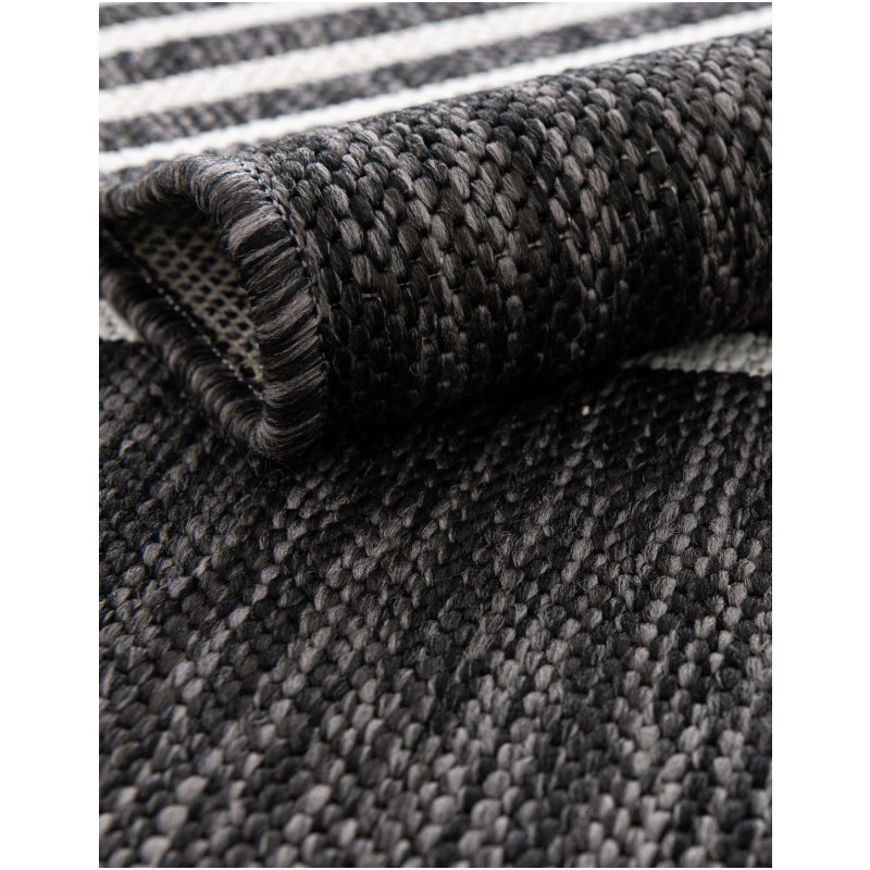 Tapete Moderno Exterior Negro y Blanco de Arcos