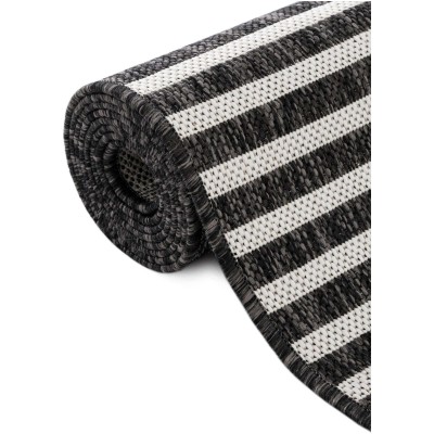 Tapete Moderno Exterior Negro y Blanco de Arcos