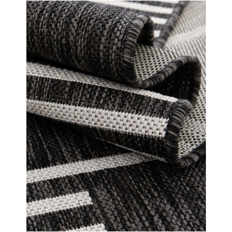 Tapete Moderno Exterior Negro y Blanco de Arcos