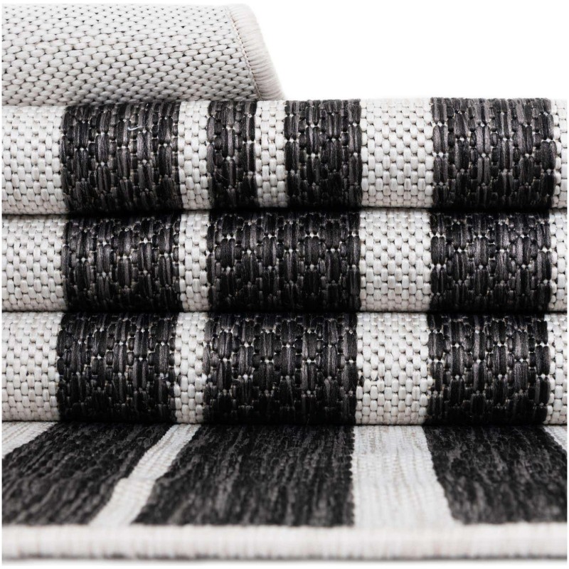 Tapete Moderno Exterior Blanco y Negro Efecto Desvanecido