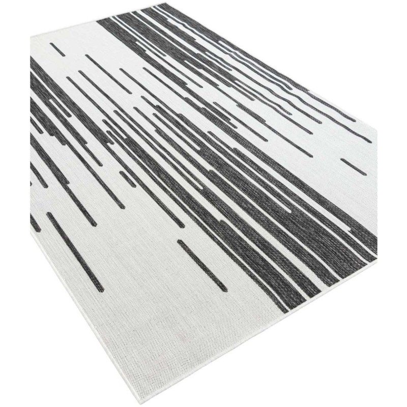 Tapete Moderno Exterior Blanco y Negro Efecto Desvanecido