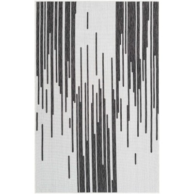 Tapete Moderno Exterior Blanco y Negro Efecto Desvanecido