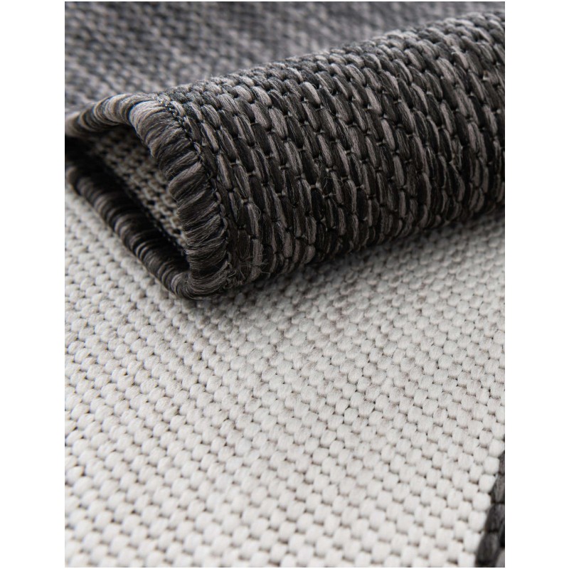 Tapete Moderno Exterior Negro y Blanco de Cuadrícula Incompleta