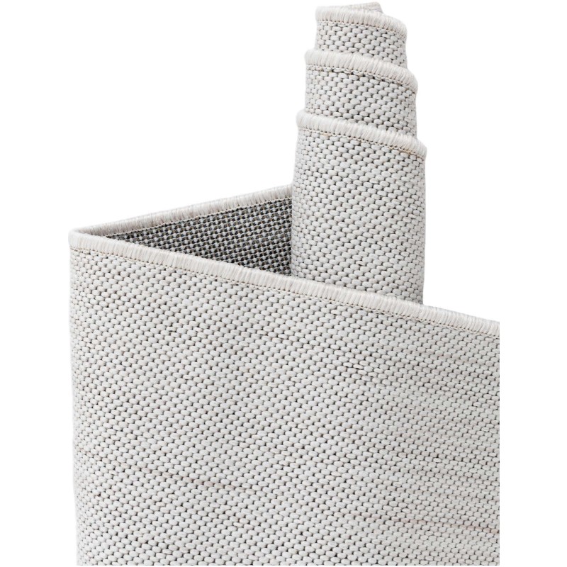 Tapete Moderno Exterior Blanco y Negro Franjas Sobrepuestas