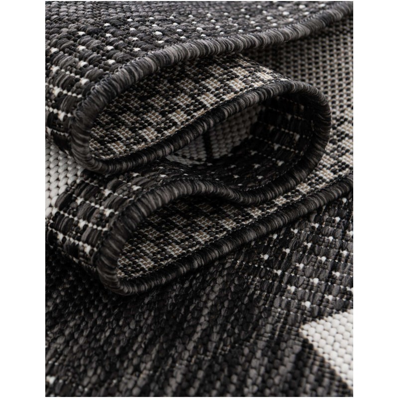 Tapete Moderno Exterior Blanco y Negro de Mosaicos