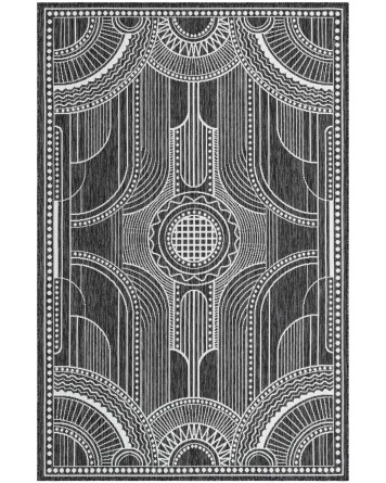 Tapete Moderno Exterior Negro y Blanco Art Deco