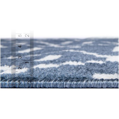 Tapete Acuerdo Rombos y Rayas en Azul