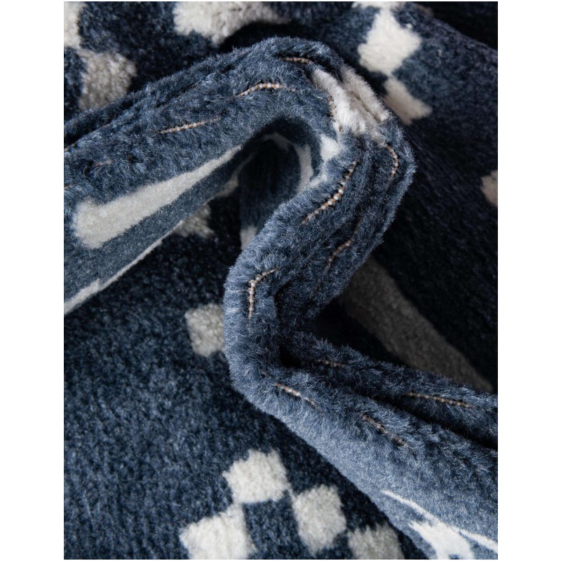 Tapete Acuerdo Rombos y Rayas en Azul