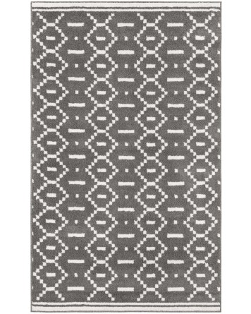 Tapete Acuerdo Rombos y Rayas en Gris