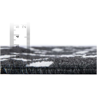 Tapete Acuerdo Rombos y Rayas en Negro