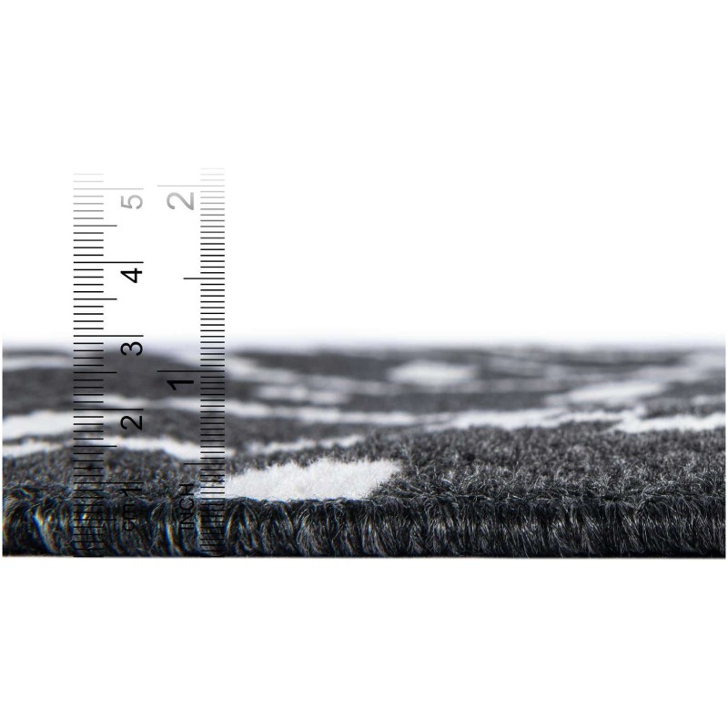 Tapete Acuerdo Rombos y Rayas en Negro