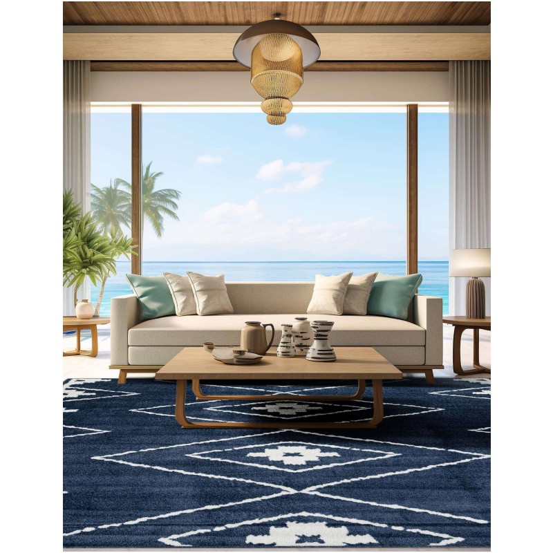 Tapete Acuerdo Diamantes en Azul