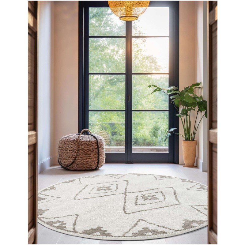 Tapete Acuerdo Diamantes en Marfil