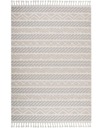 Tapete Atenas Franjas Multifiguras en Beige