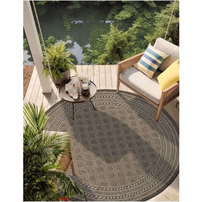 Tapete Exterior Enrejado en Chocolate