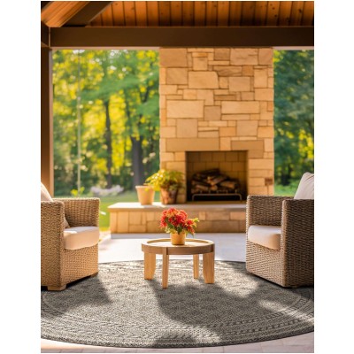 Tapete Exterior Enrejado en Chocolate