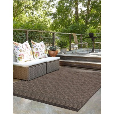 Tapete Exterior Enrejado en Chocolate