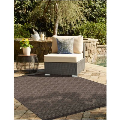 Tapete Exterior Enrejado en Chocolate