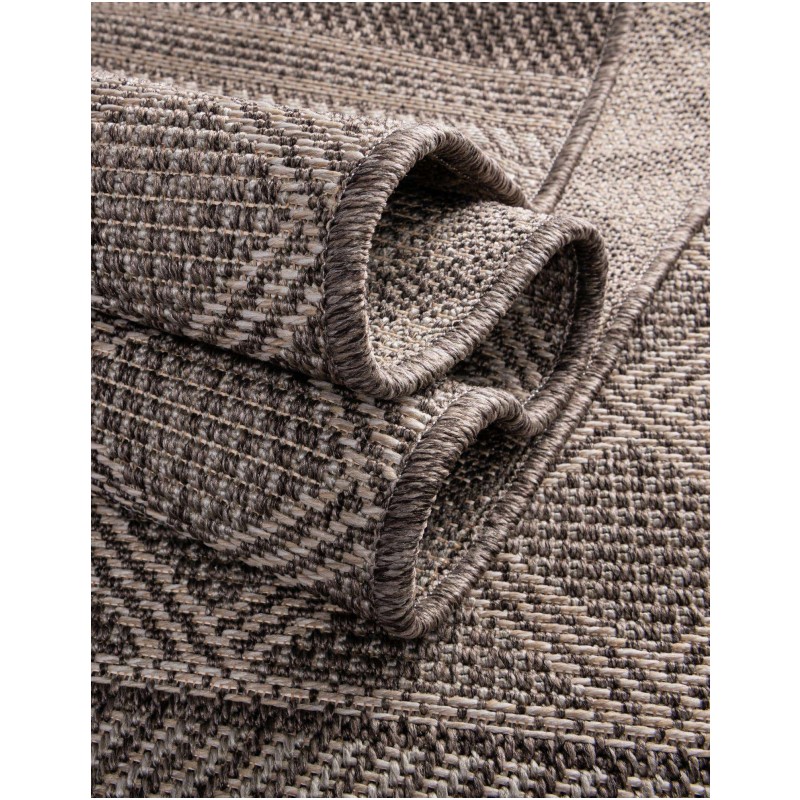 Tapete Exterior Enrejado en Chocolate