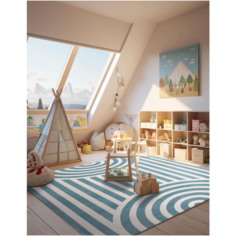 Tapete Fantasia Arcos Azules