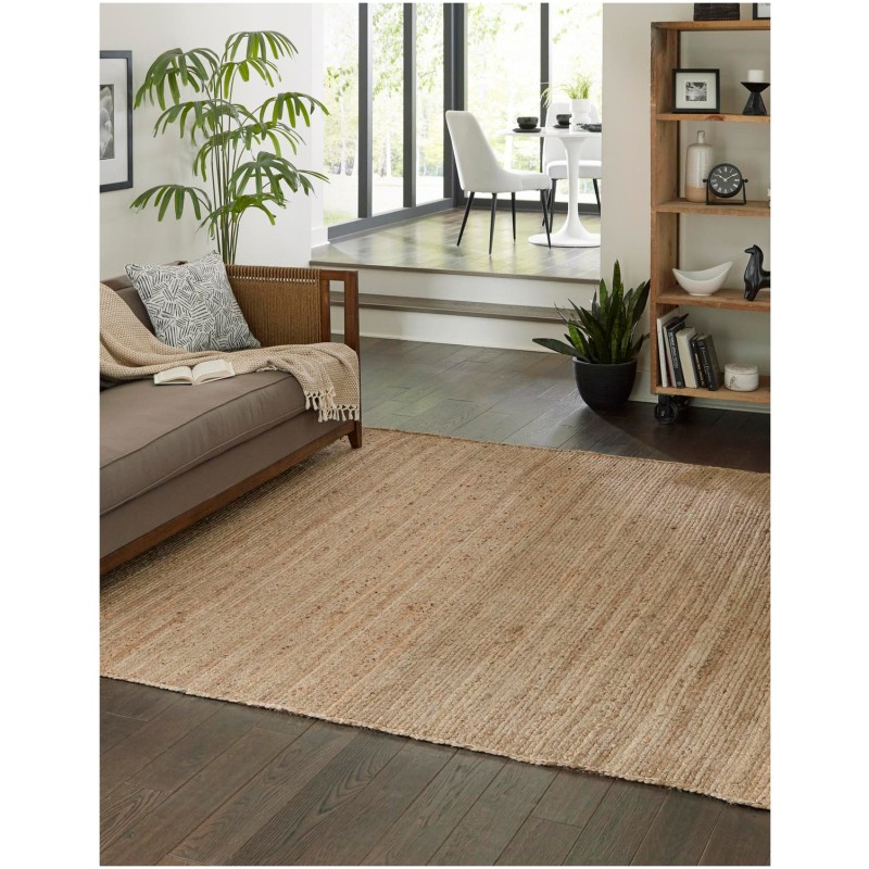 Tapete Tejido de Yute en Natural - 3.00 x 3.00 Cuadrado