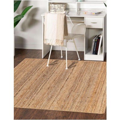 Tapete Tejido de Yute en Natural - 3.00 x 3.00 Cuadrado