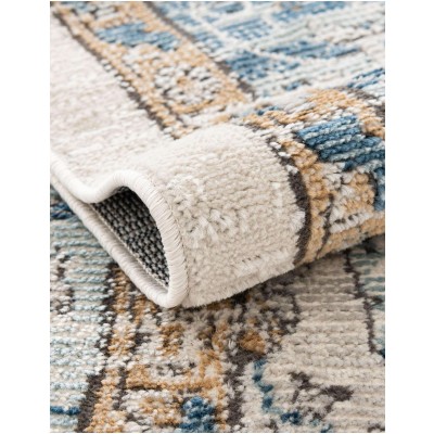 Tapete Heroina Gran Medallón en Azul