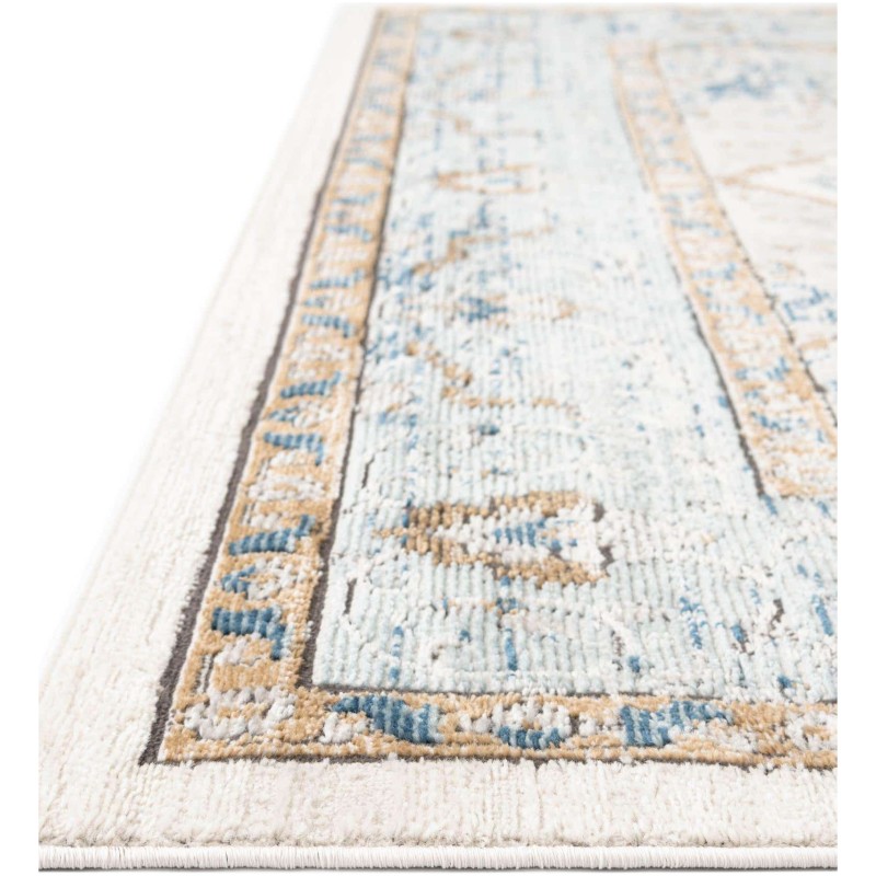 Tapete Heroina Gran Medallón en Azul