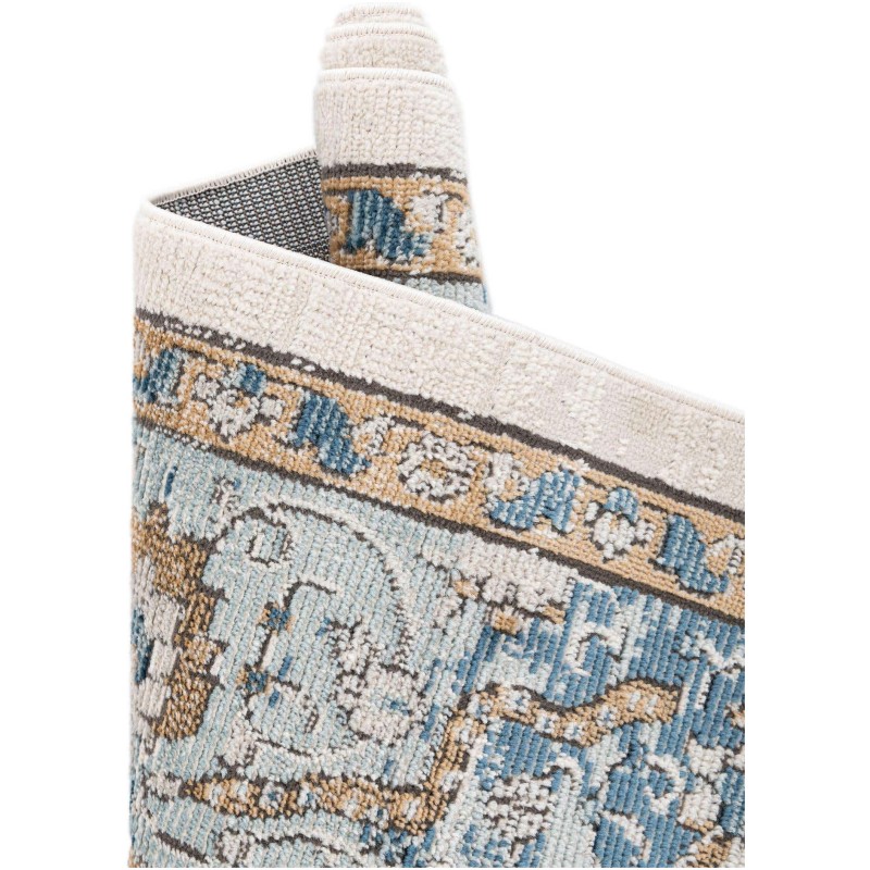 Tapete Heroina Gran Medallón en Azul