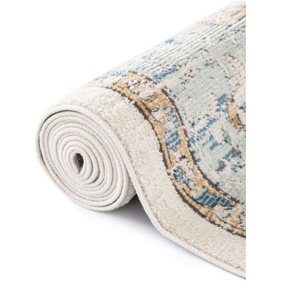 Tapete Heroina Gran Medallón en Azul