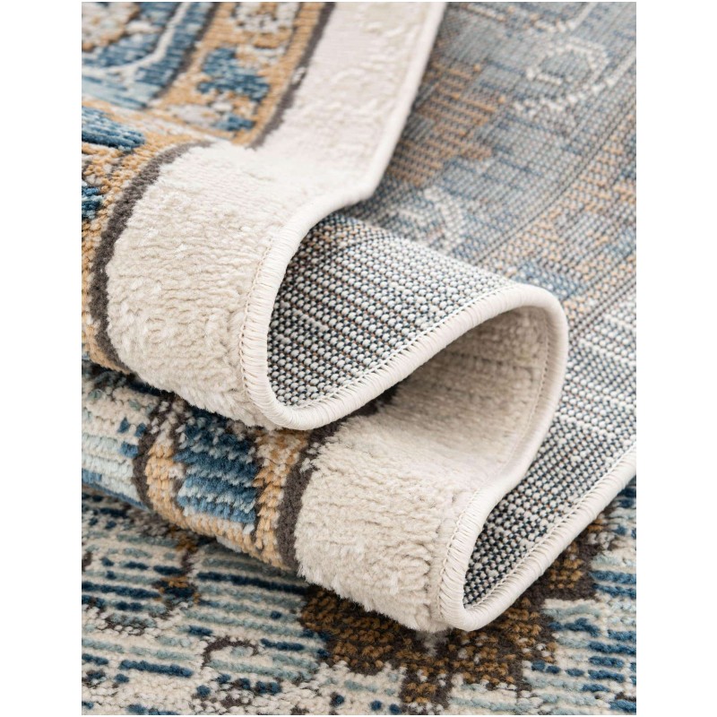 Tapete Heroina Gran Medallón en Azul