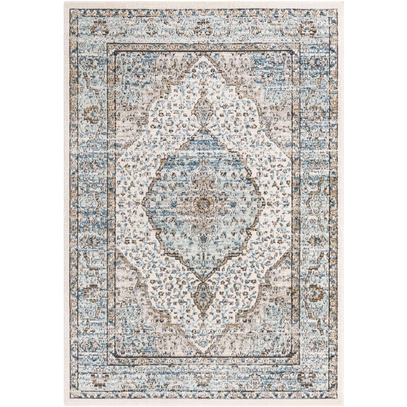 Tapete Heroina Gran Medallón en Azul