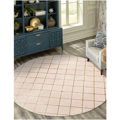 Tapete Anna Enrejado Blanco y Oro