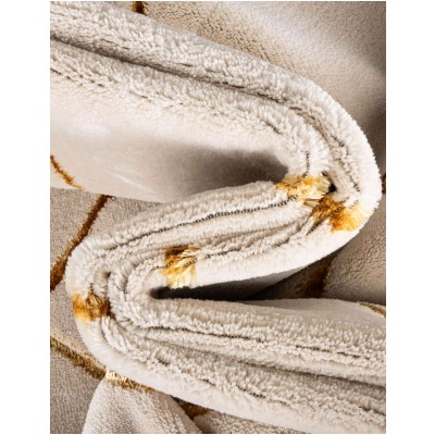 Tapete Anna Enrejado Blanco y Oro