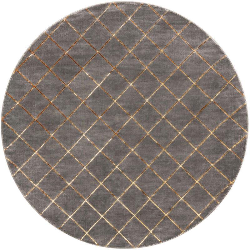 Tapete Anna Enrejado Gris y Oro