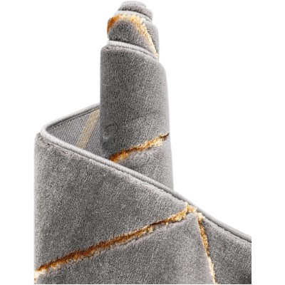 Tapete Anna Enrejado Gris y Oro