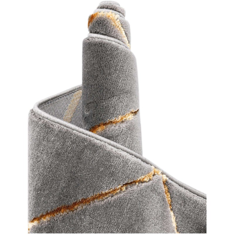 Tapete Anna Enrejado Gris y Oro