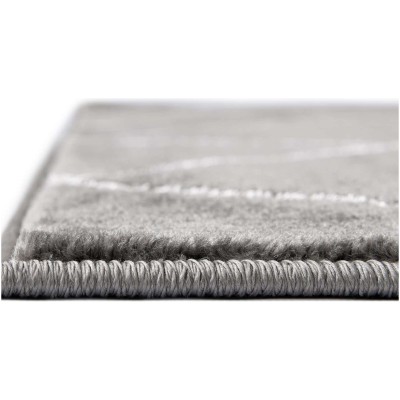 Tapete Anna Enrejado Gris y Plata