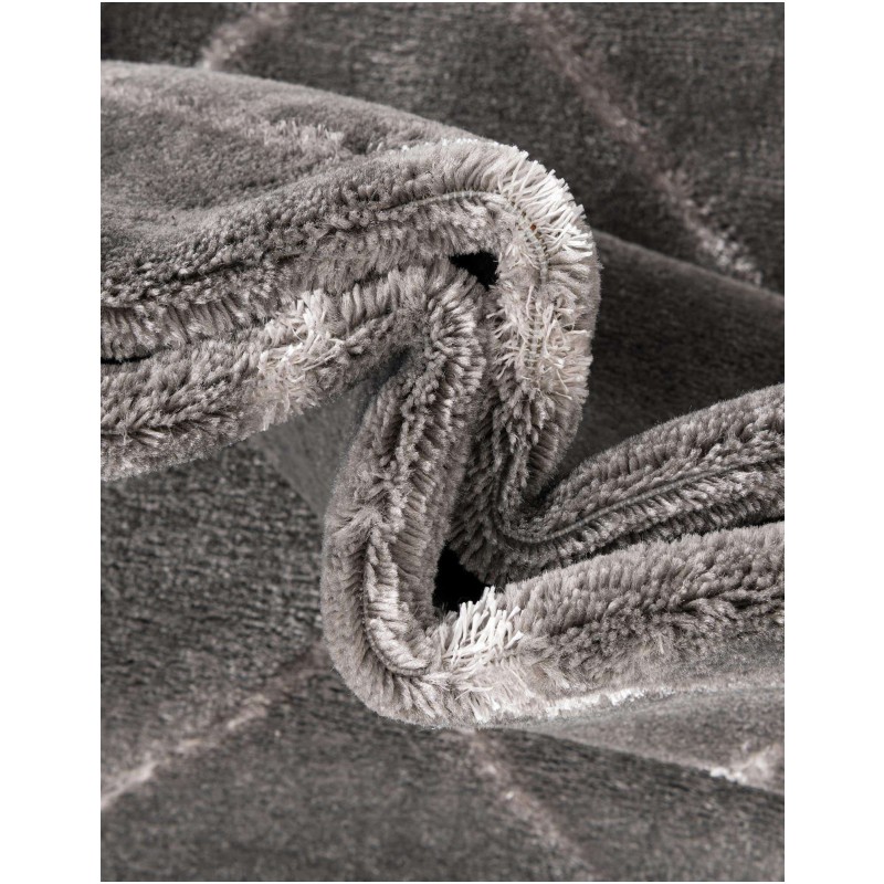 Tapete Anna Enrejado Gris y Plata