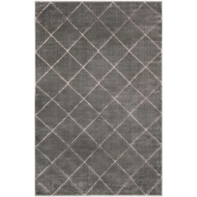 Tapete Anna Enrejado Gris y Plata