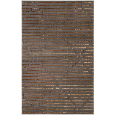 Tapete Anna de Lineas Gris y Oro