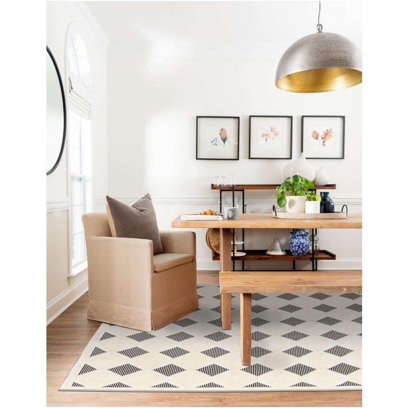 Tapete Prisma Diamantes en Marfil