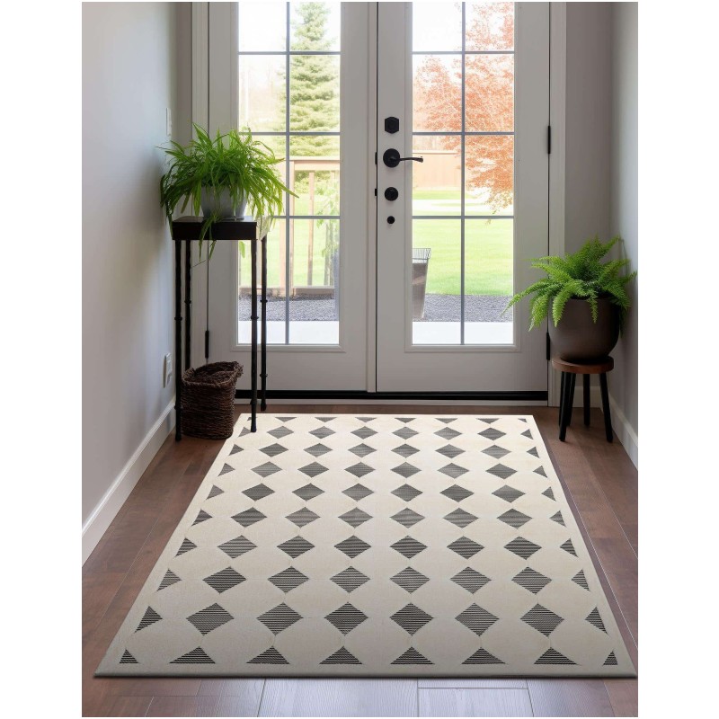 Tapete Prisma Diamantes en Marfil