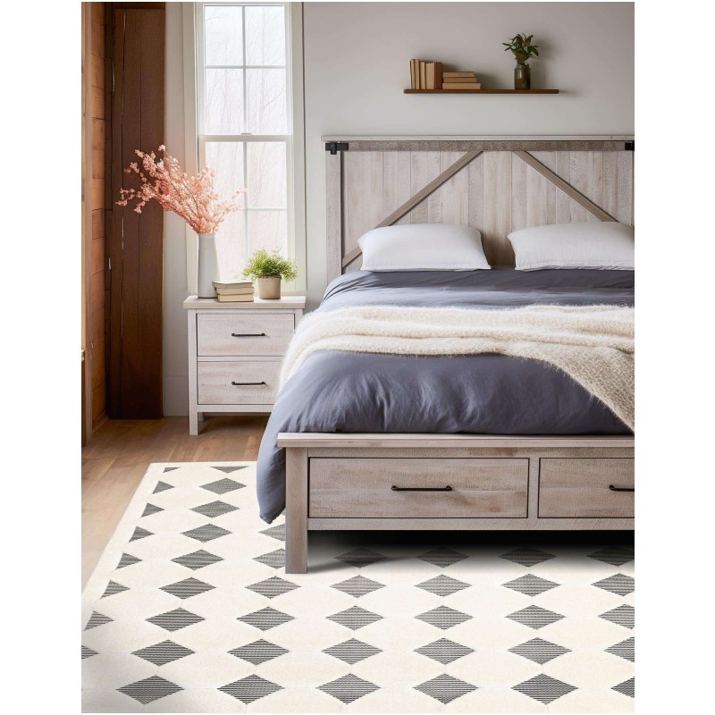 Tapete Prisma Diamantes en Marfil