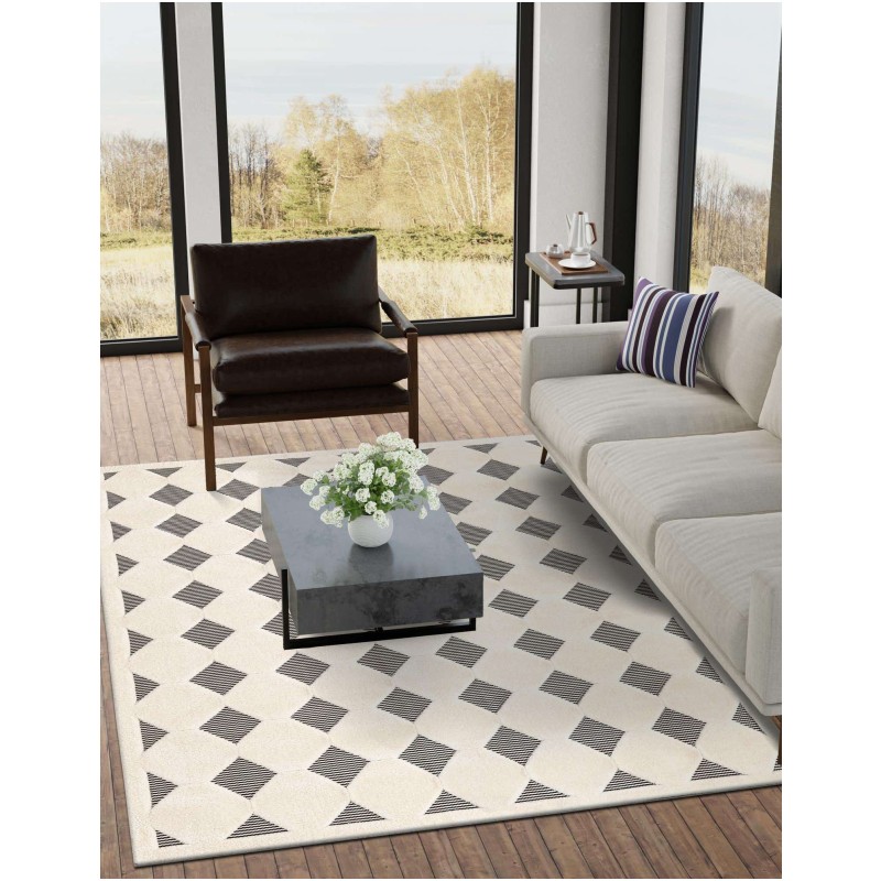 Tapete Prisma Diamantes en Marfil