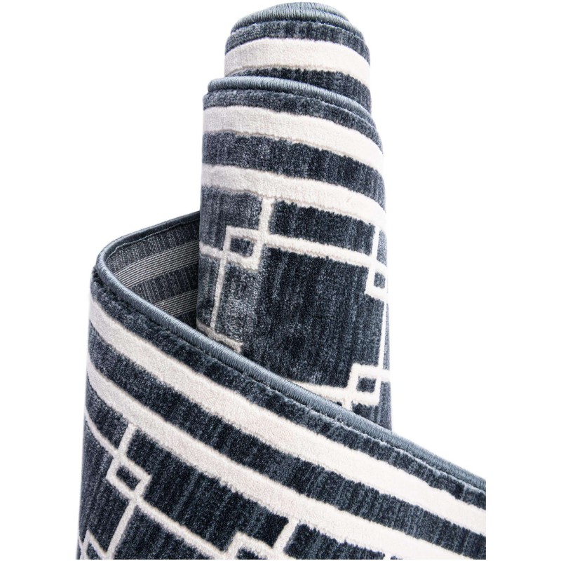 Tapete Christie Enrejado Cuadrado en Azul Marino